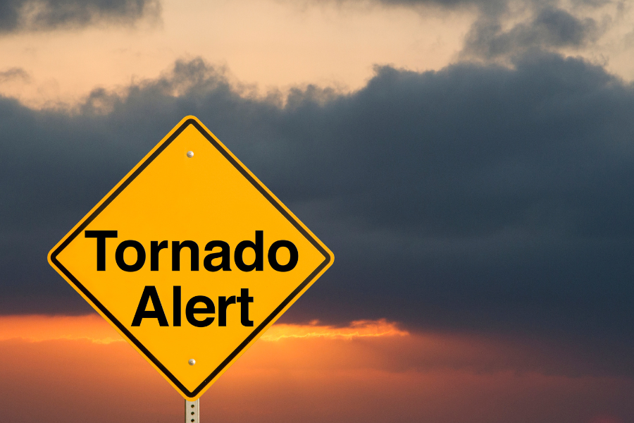 Fortify garage door against tornado